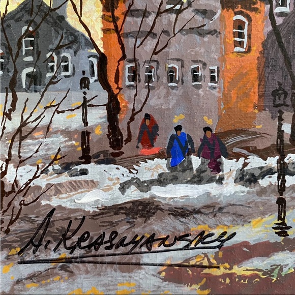 Rare Anatole Krasnyansky Signed Artist Proof Acrylic Cityscape Serigraph Framed - Picture 6 of 11